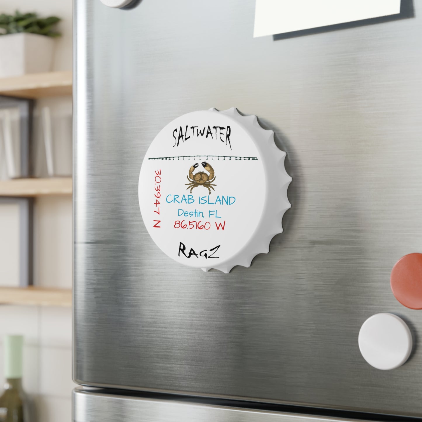 Personalized Crab Island Bottle Opener - Perfect for Beach Lovers and Seafood Enthusiasts