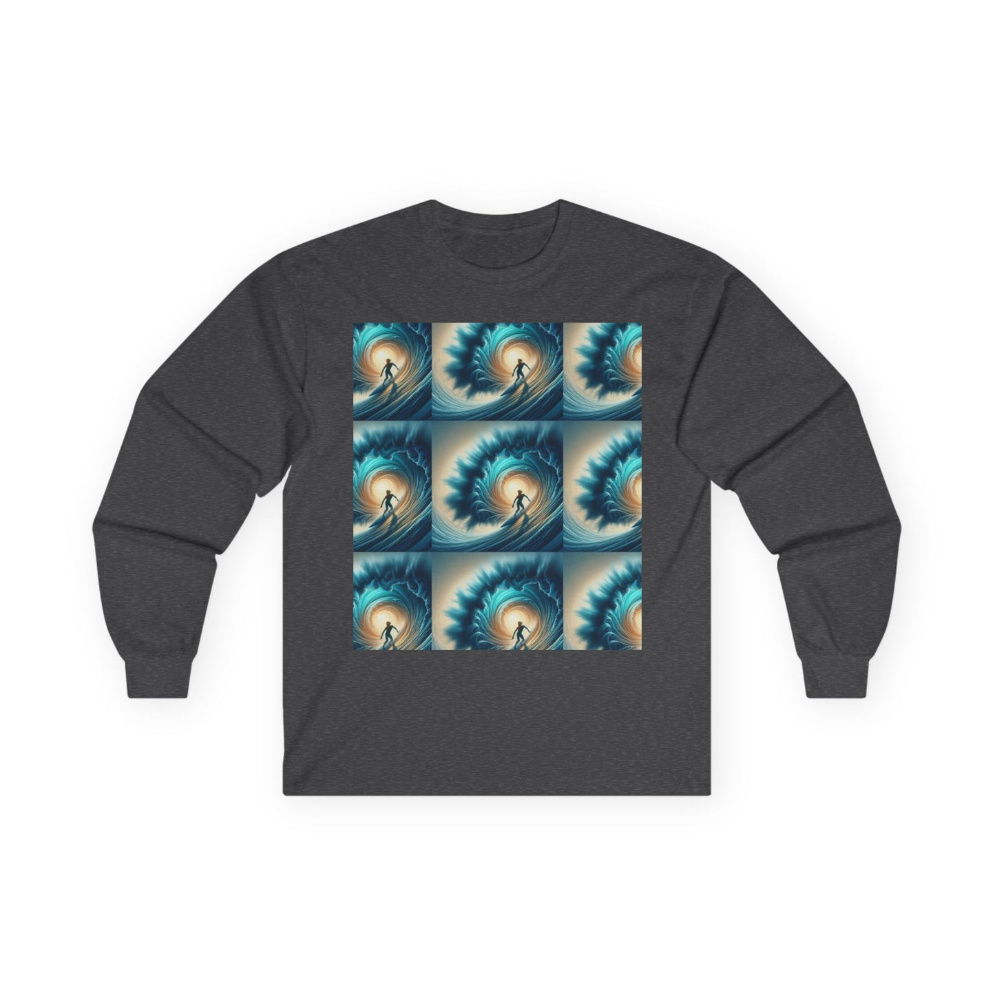 Ocean Wave Art Long Sleeve Tee for Nature Lovers