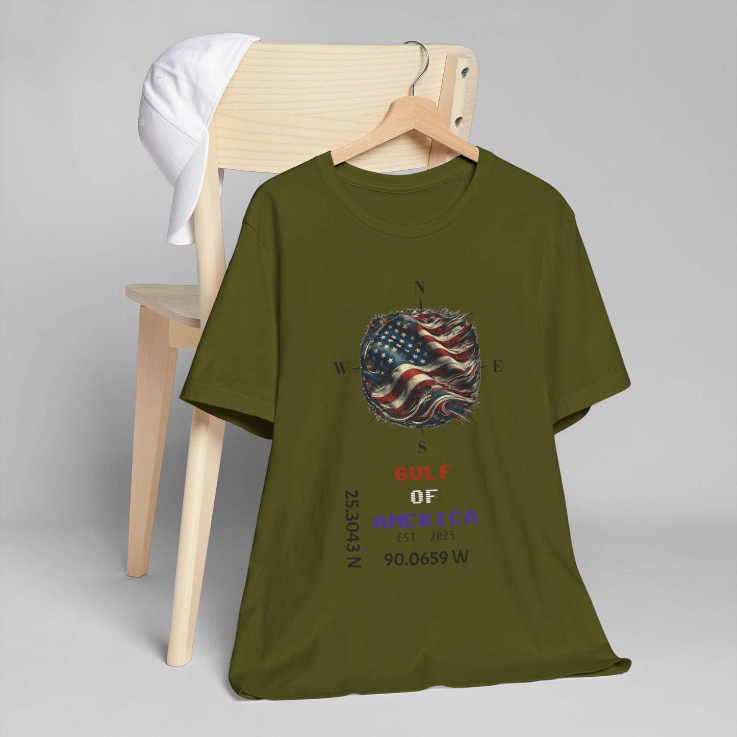 Gulf of America Unisex Jersey T-Shirt - Vintage Compass & Fish Design