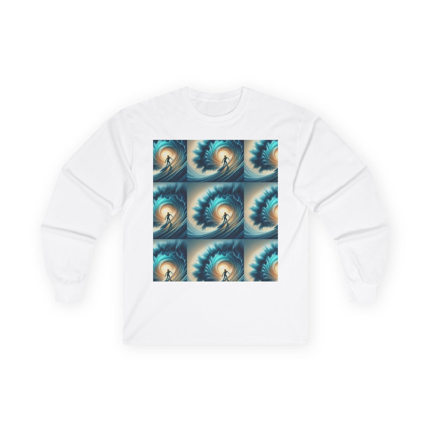 Ocean Wave Art Long Sleeve Tee for Nature Lovers