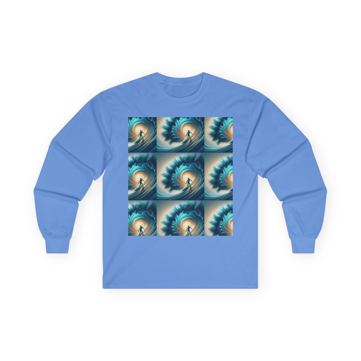 Ocean Wave Art Long Sleeve Tee for Nature Lovers