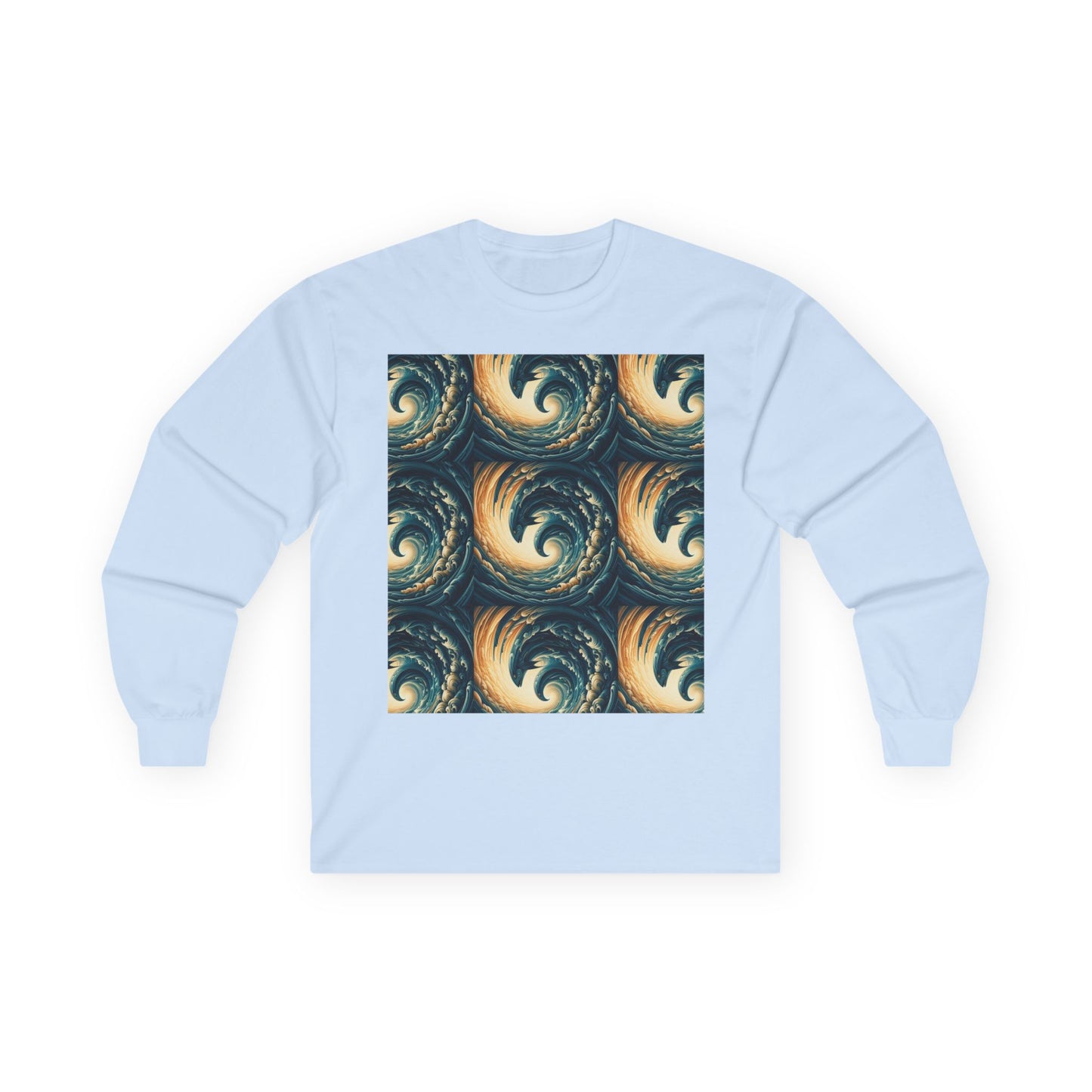 Ocean Wave Pattern Unisex Long Sleeve Tee