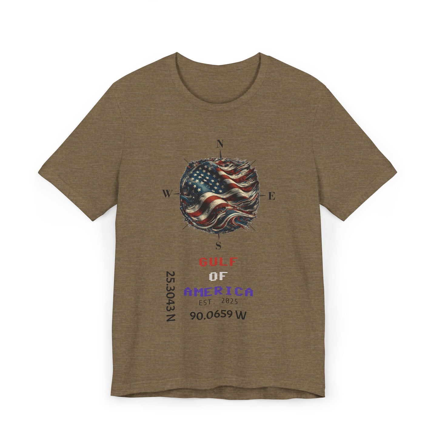 Gulf of America Unisex Jersey T-Shirt - Vintage Compass & Fish Design