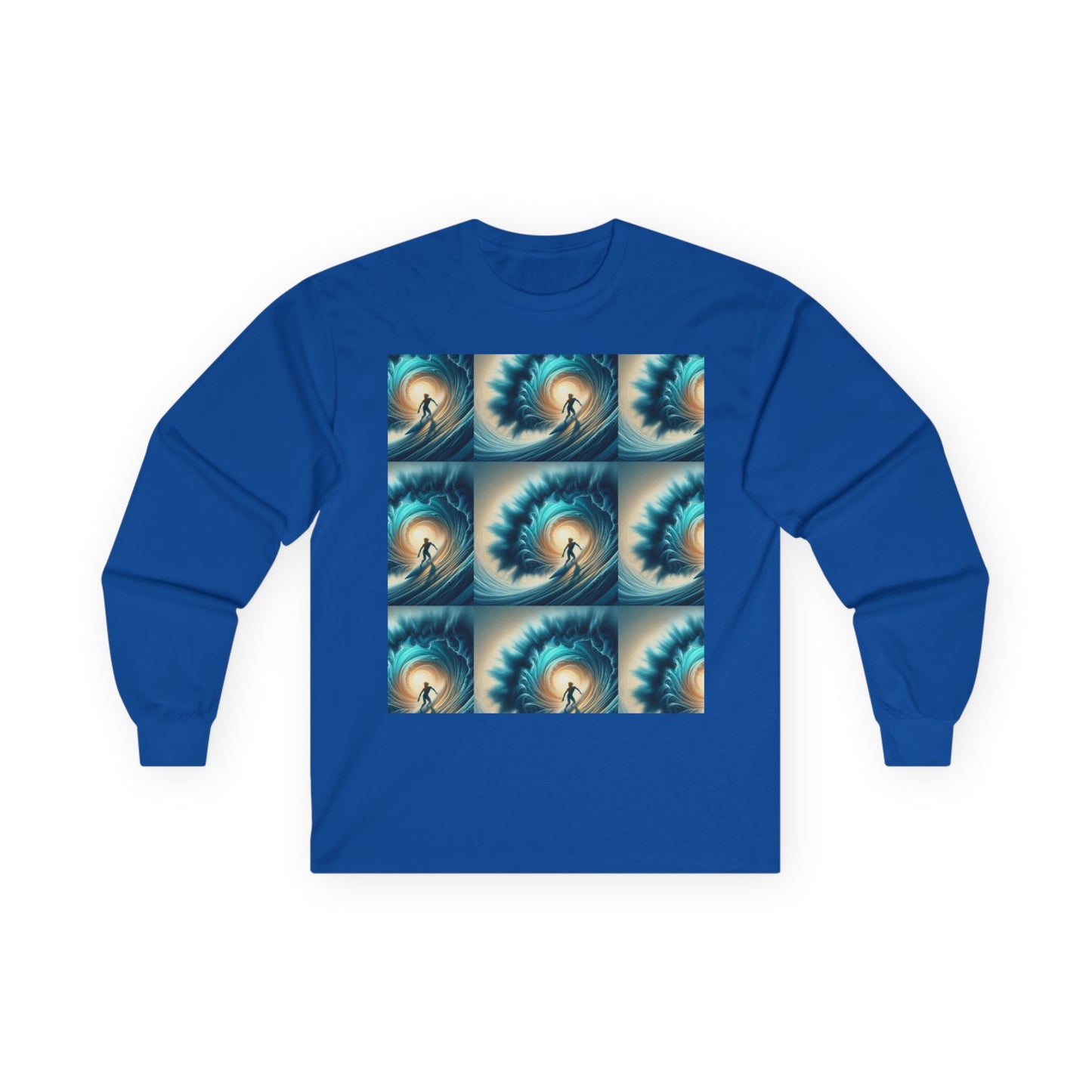 Ocean Wave Art Long Sleeve Tee for Nature Lovers