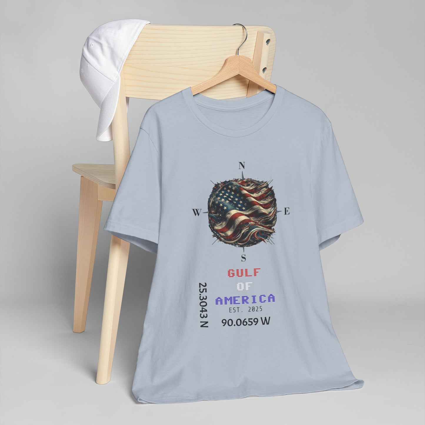 Gulf of America Unisex Jersey T-Shirt - Vintage Compass & Fish Design