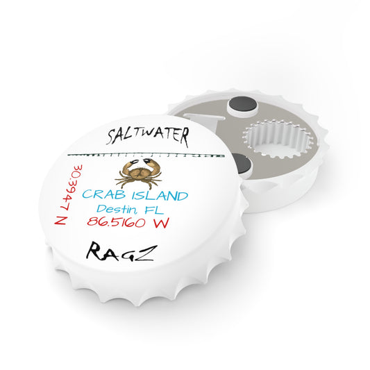 Personalized Crab Island Bottle Opener - Perfect for Beach Lovers and Seafood Enthusiasts
