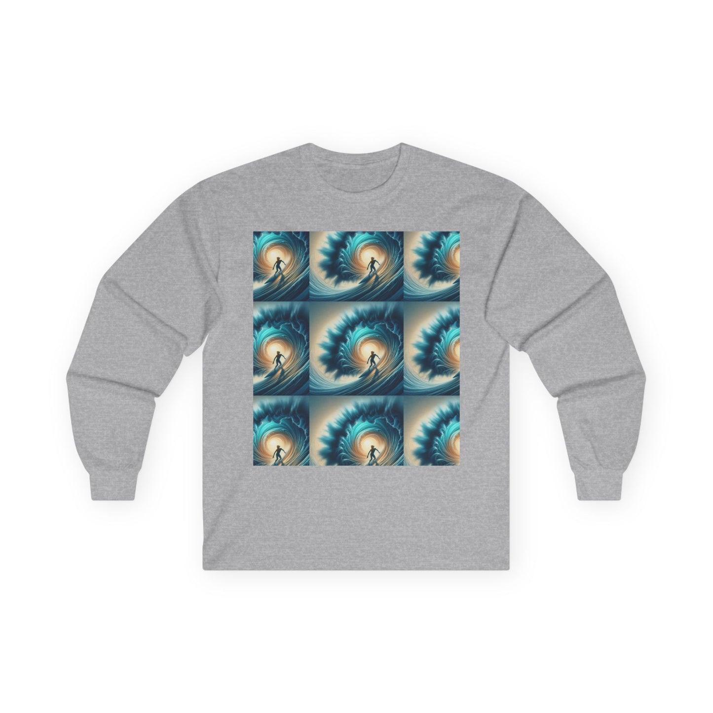 Ocean Wave Art Long Sleeve Tee for Nature Lovers