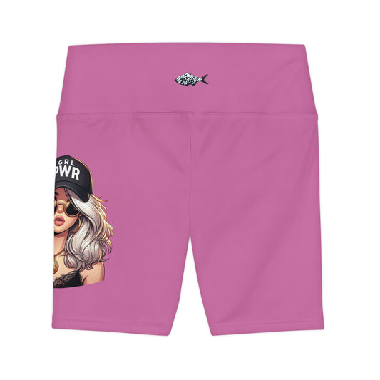Empowering Women's Workout Shorts | GRL PWR Design | Athletic Comfort