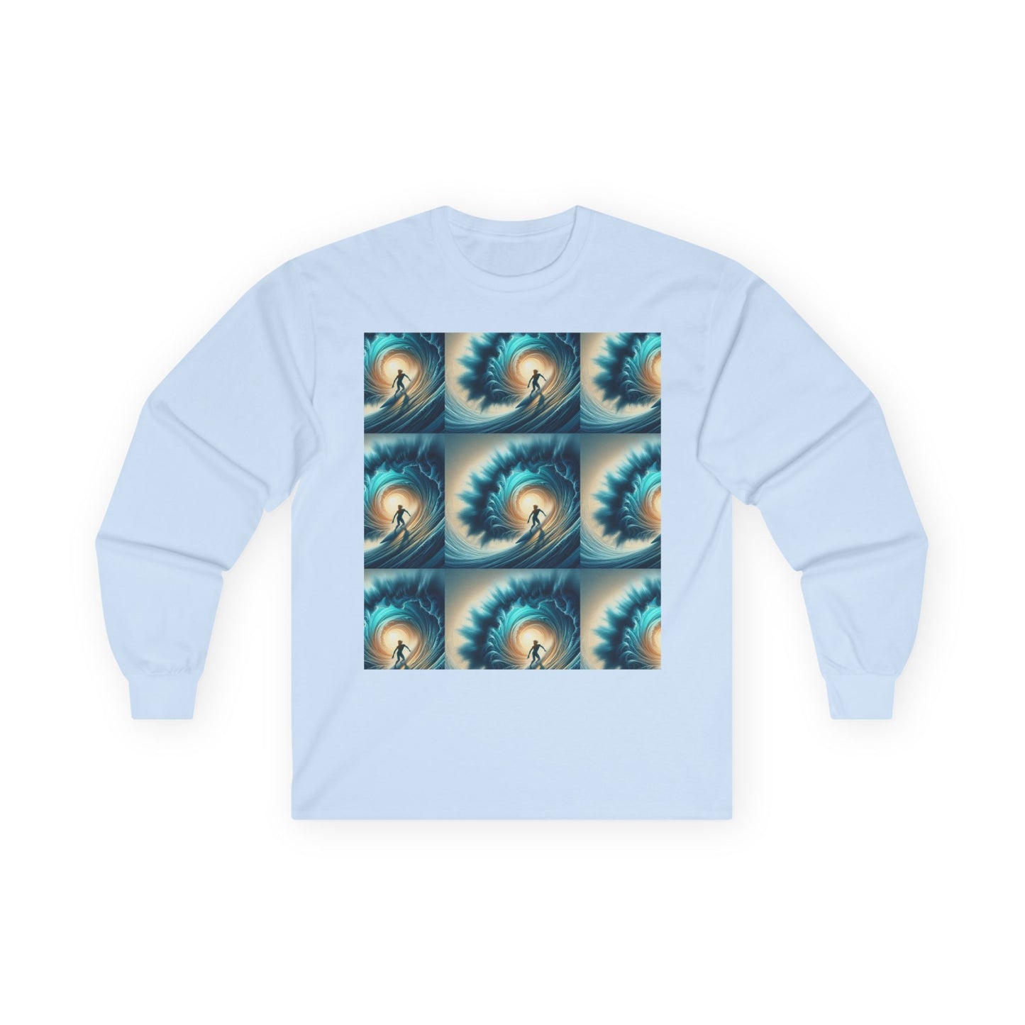 Ocean Wave Art Long Sleeve Tee for Nature Lovers