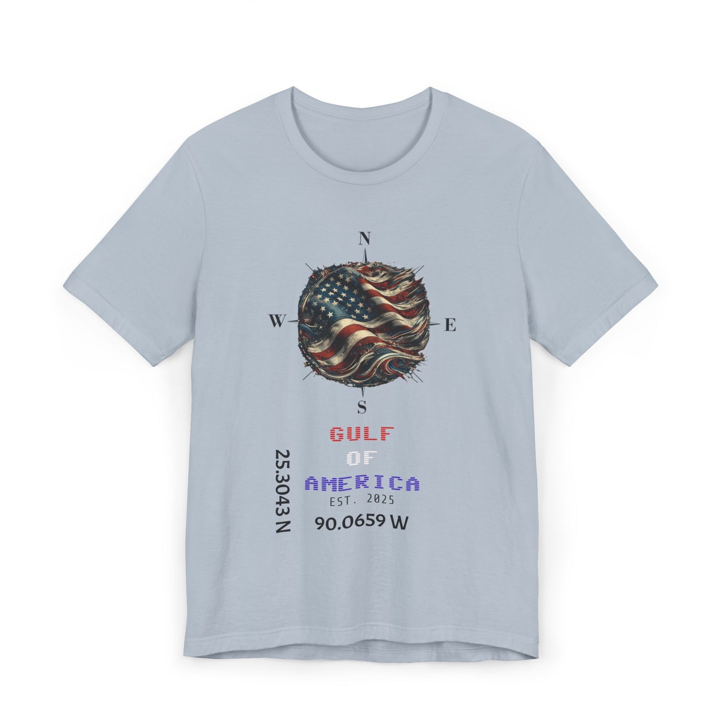 Gulf of America Unisex Jersey T-Shirt - Vintage Compass & Fish Design