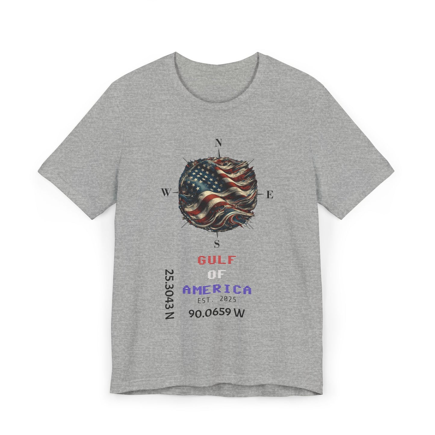 Gulf of America Unisex Jersey T-Shirt - Vintage Compass & Fish Design
