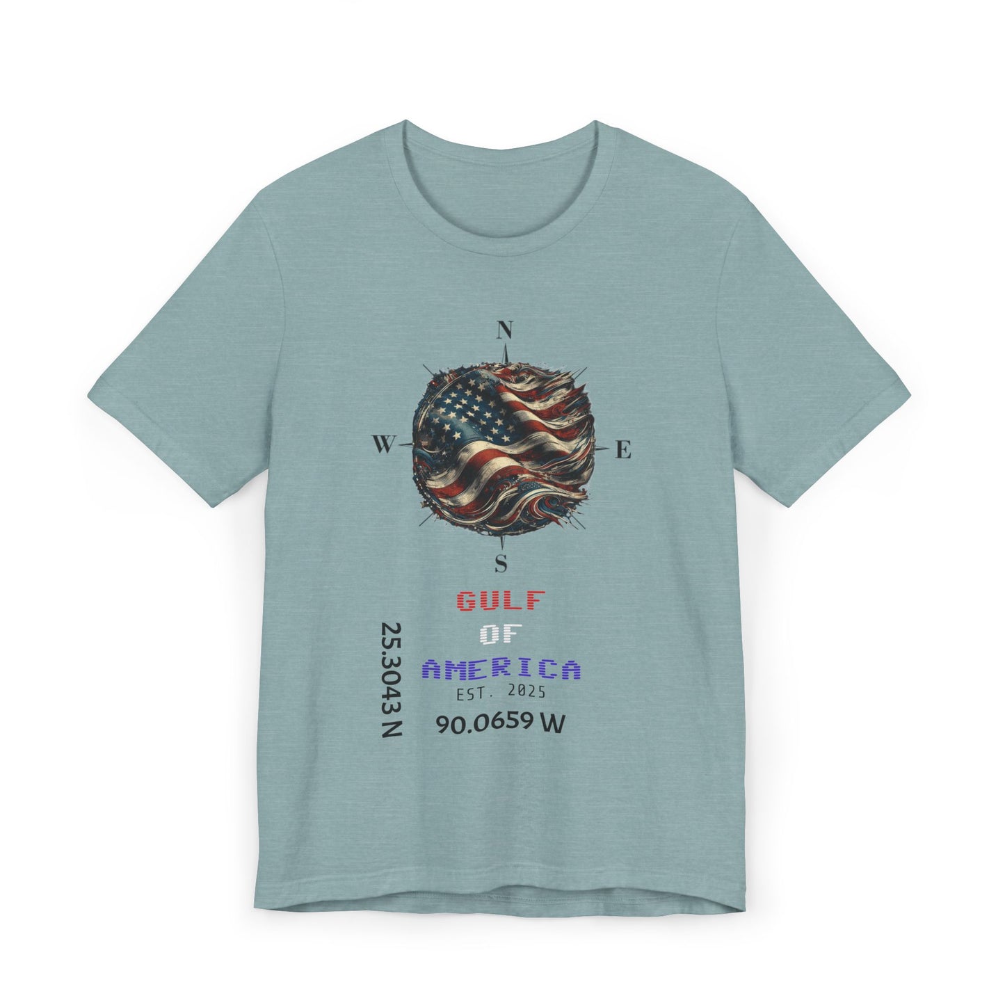 Gulf of America Unisex Jersey T-Shirt - Vintage Compass & Fish Design