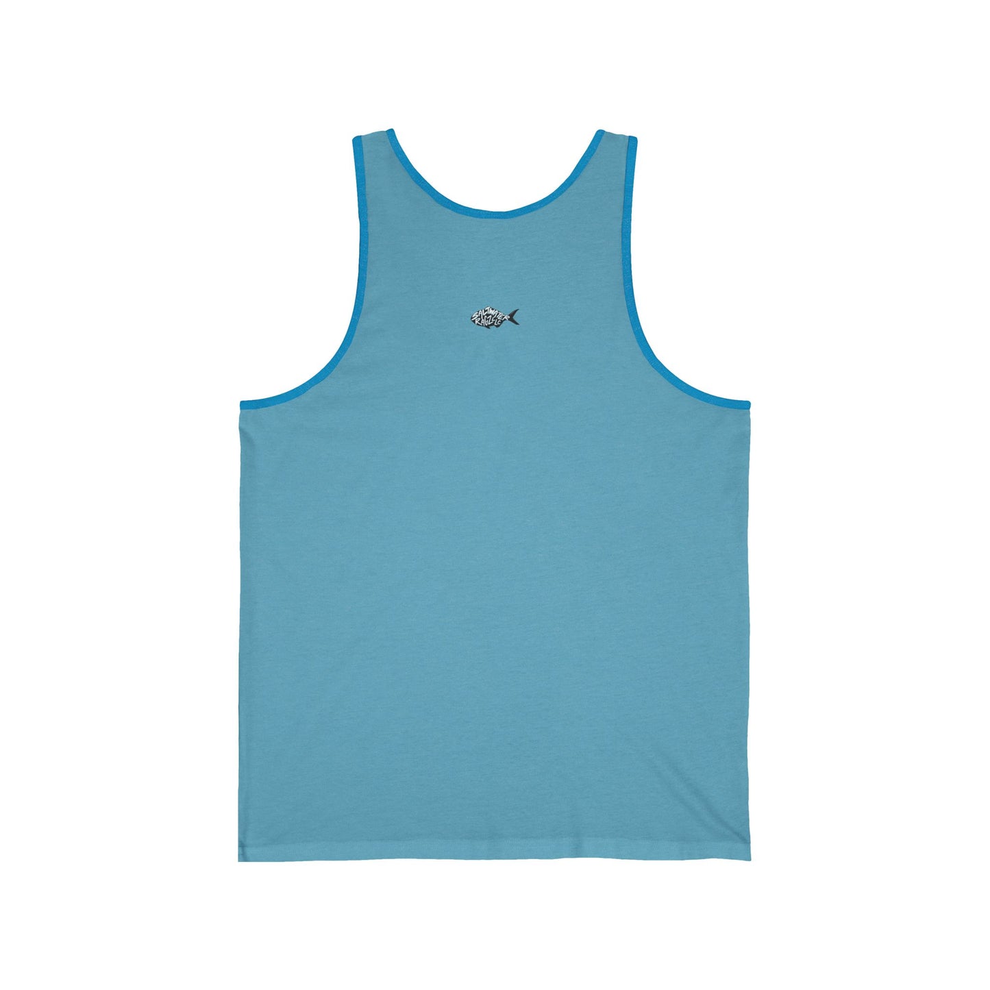 Skeleton Fish Rider Unisex Jersey Tank - Perfect for Beach and Summer Vibes