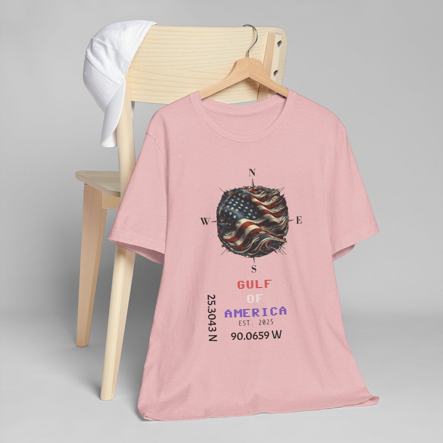 Gulf of America Unisex Jersey T-Shirt - Vintage Compass & Fish Design