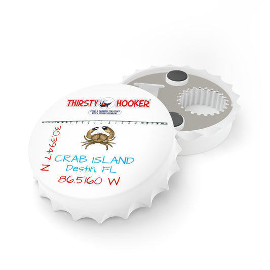 Personalized Crab Island Bottle Opener - Perfect for Beach Lovers and Seafood Enthusiasts