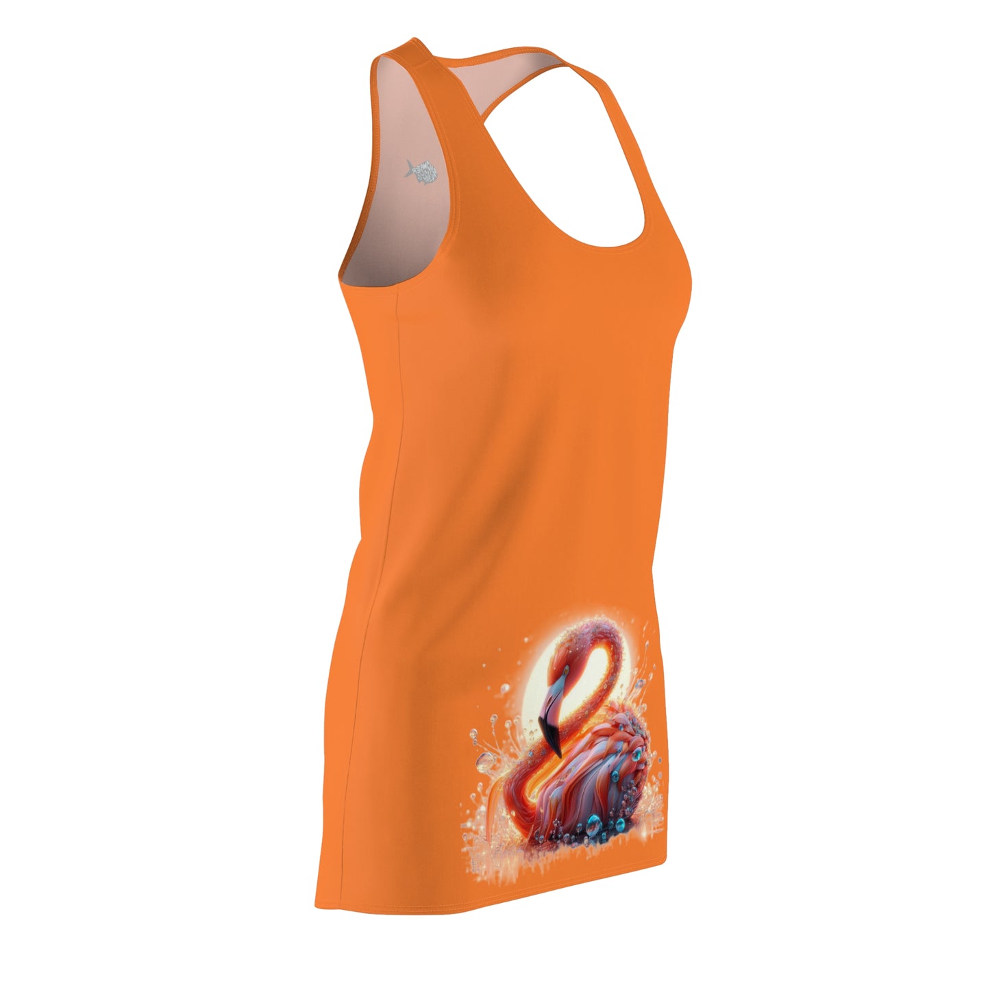 Whimsical Flamingo Design Racerback Dress for Women - Perfect for Beach Days & Summer Celebrations