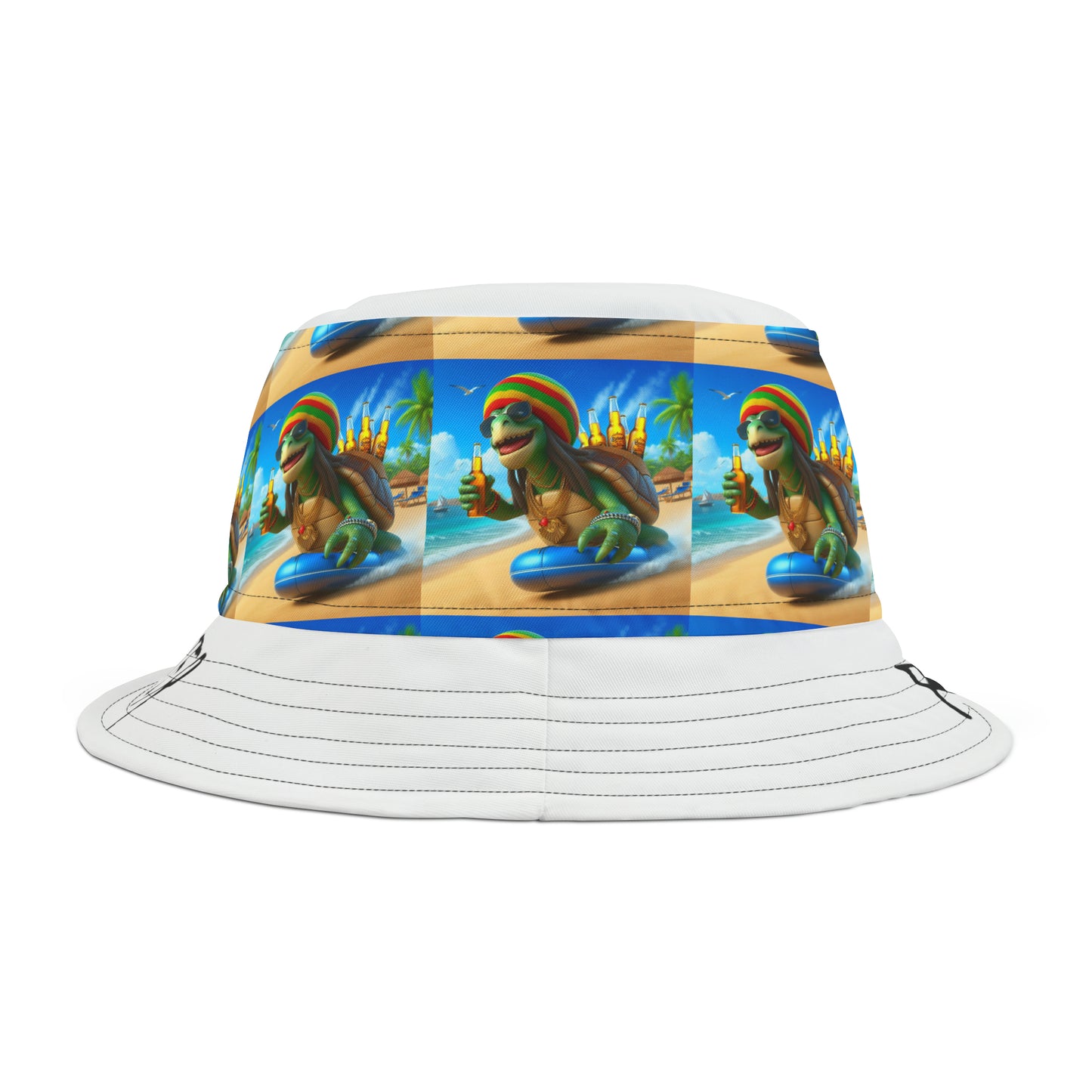 "BEACH-COMBER TURTLE" Bucket Hat (AOP)