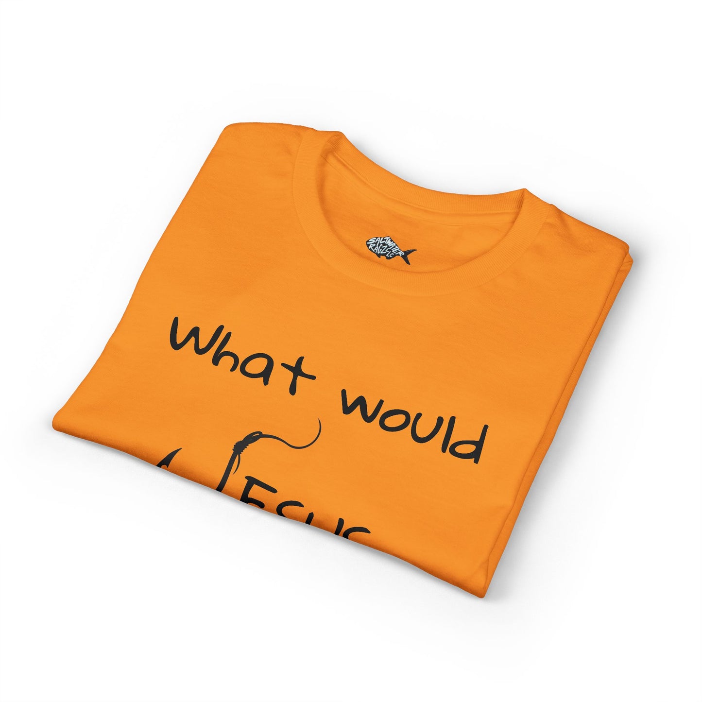 What Would Jesus Do? Christian T-Shirt — Faith Cross Back Design