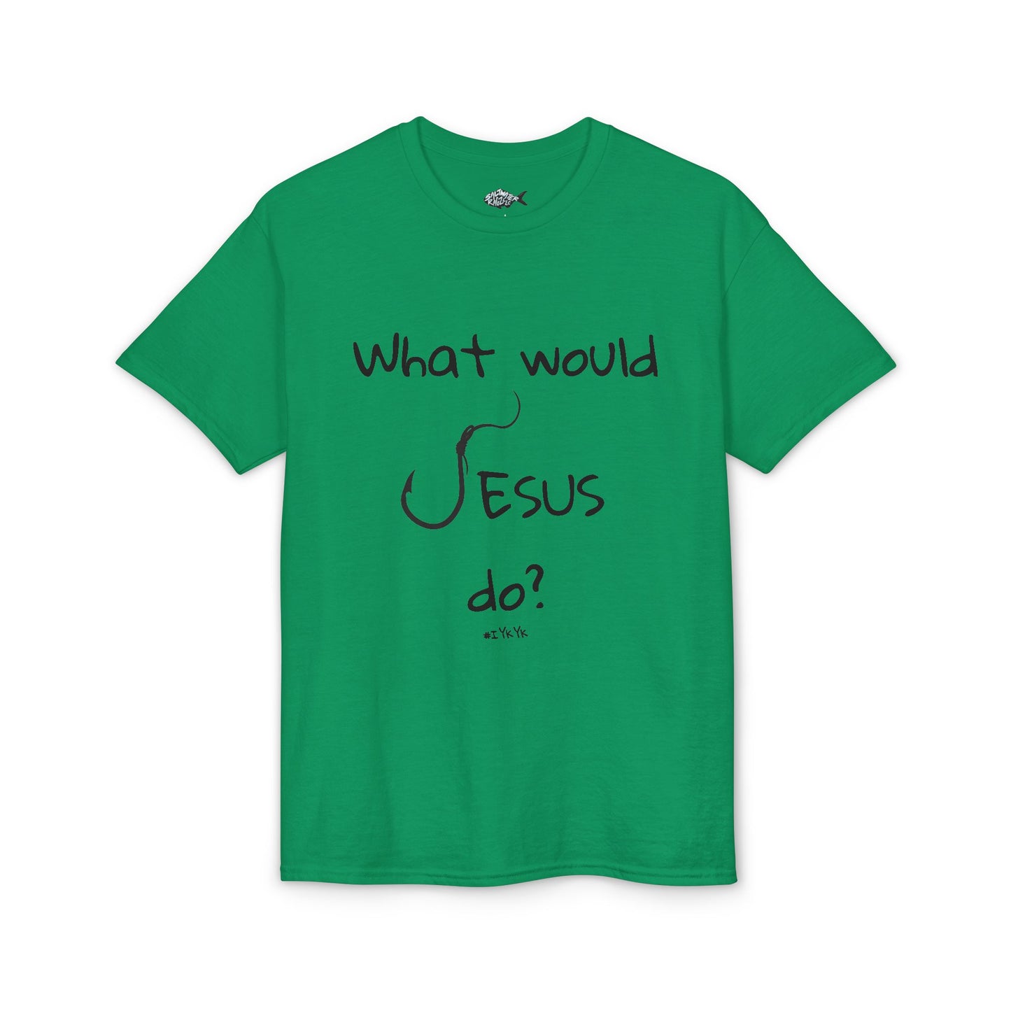 What Would Jesus Do? Christian T-Shirt — Faith Cross Back Design