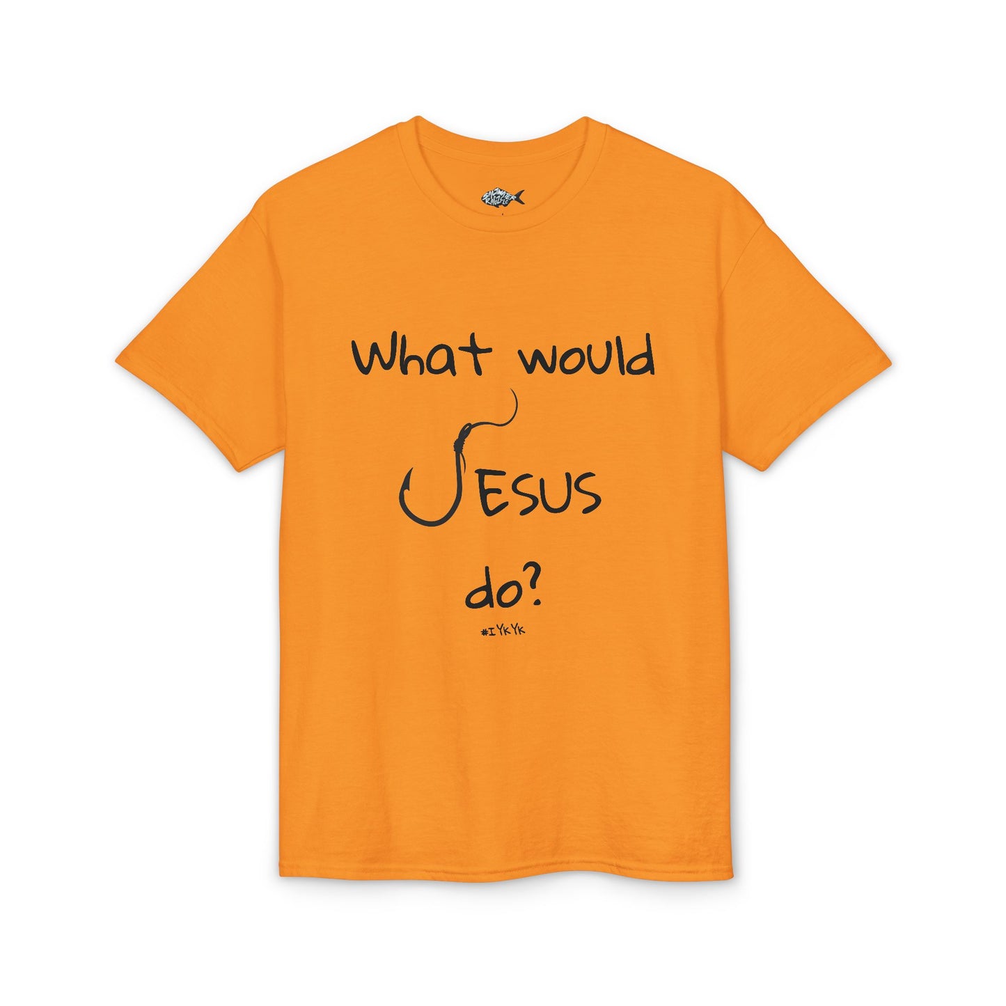 What Would Jesus Do? Christian T-Shirt — Faith Cross Back Design