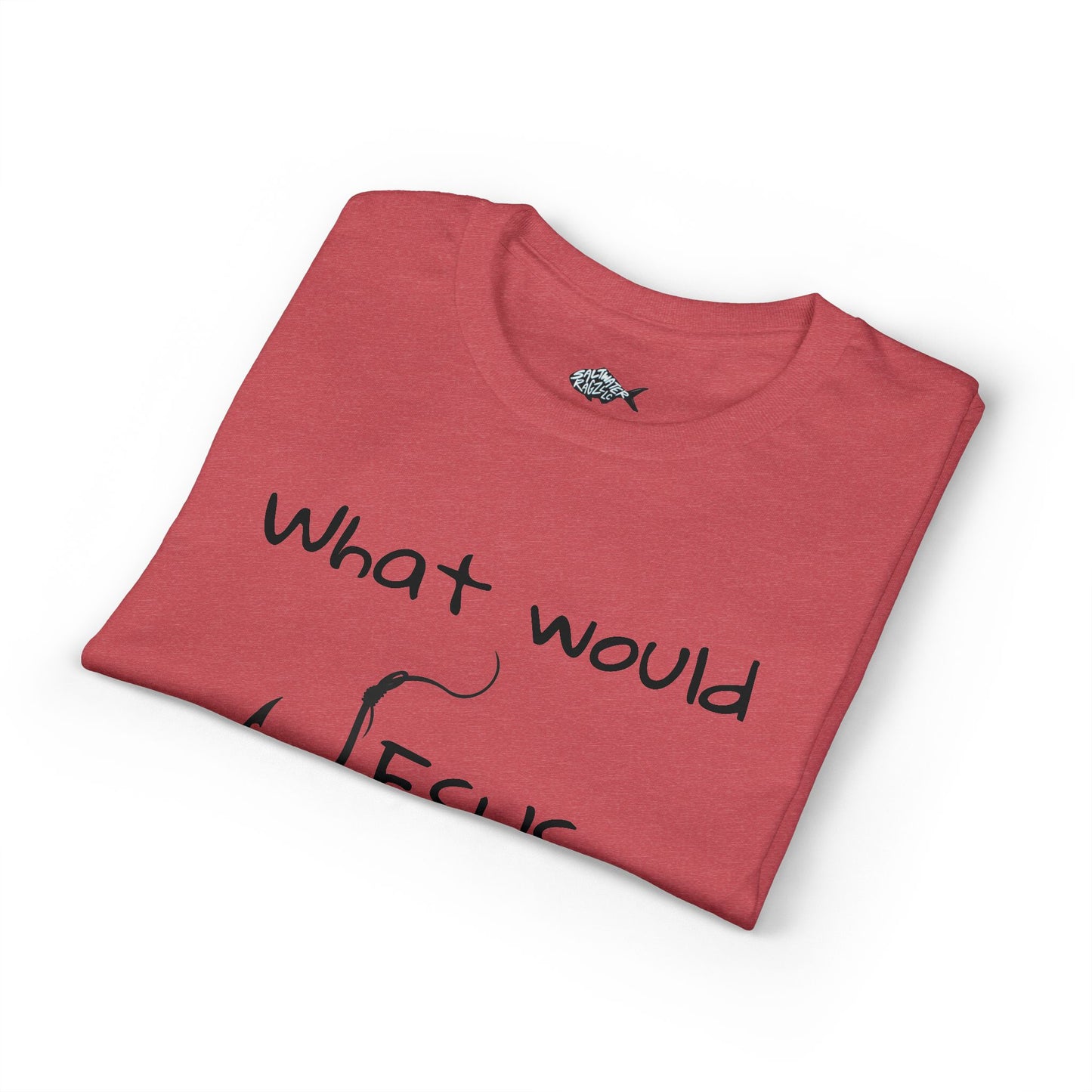 What Would Jesus Do? Christian T-Shirt — Faith Cross Back Design