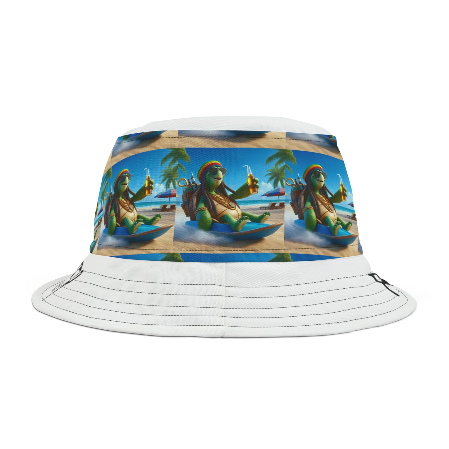 "SAND-SURFER TURTLE" Bucket Hat (AOP)