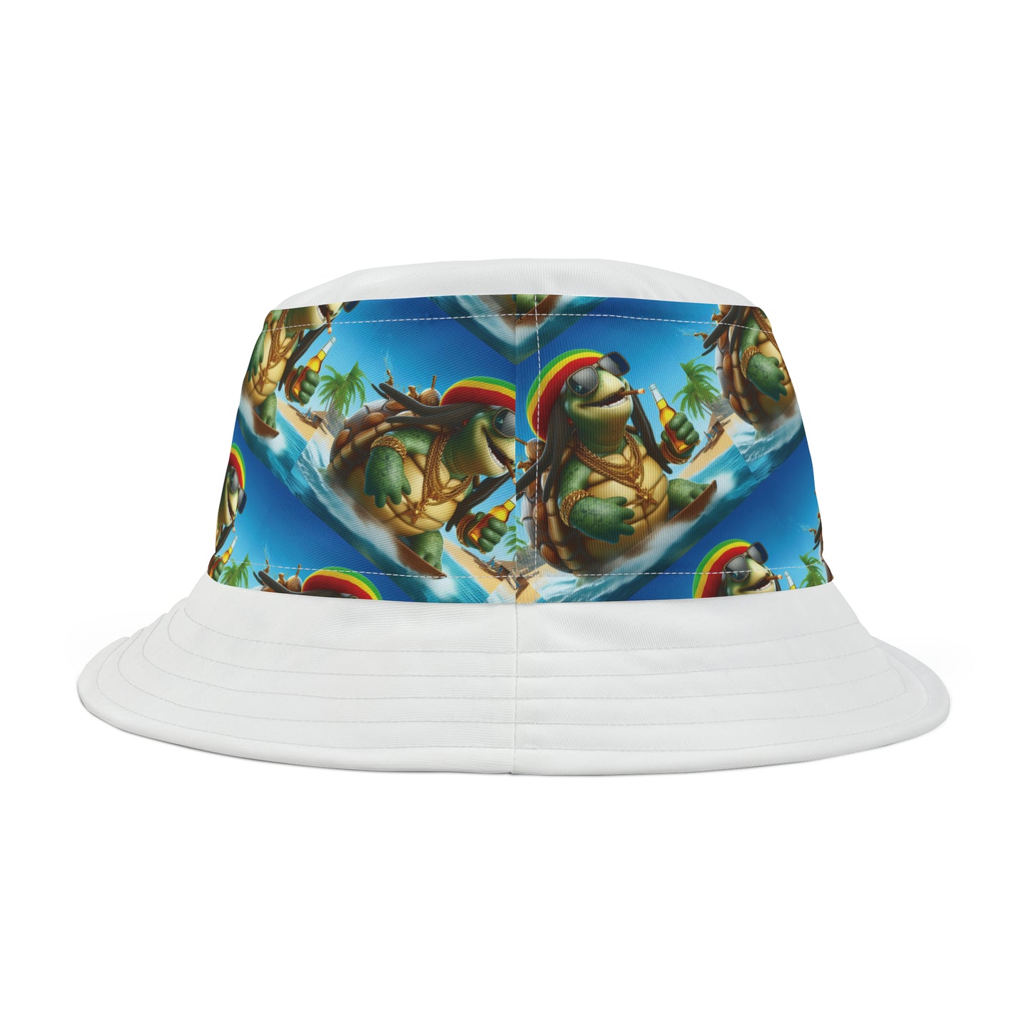 "SHELL-SURFER TURTLE" Bucket Hat (AOP)