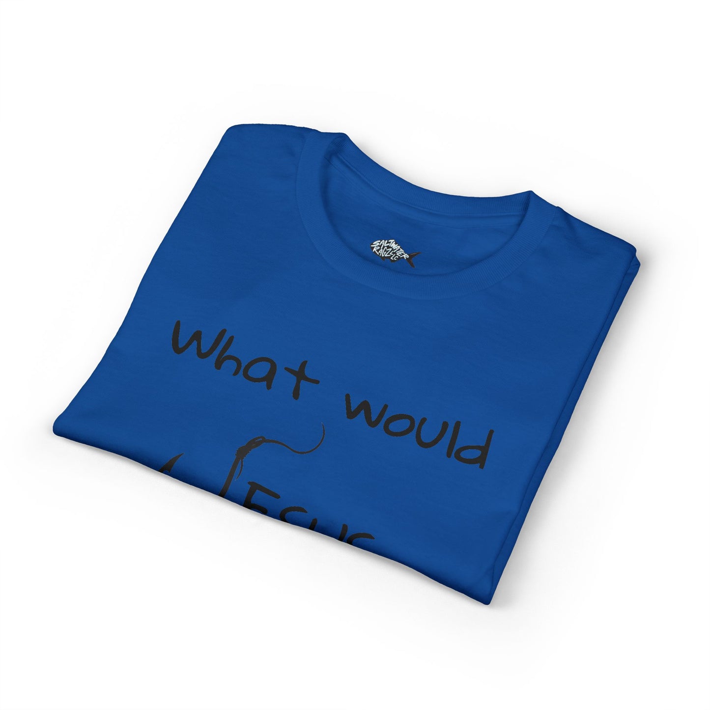 What Would Jesus Do? Christian T-Shirt — Faith Cross Back Design